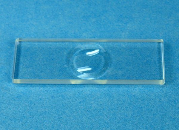 LAME POUR MICROSCOPIE AVEC 1 CAVITE - BORDS RODES 76 X 26 X 1.3 MM