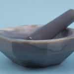 MORTIER EN AGATE AVEC PILON - DIAM. 75 mm