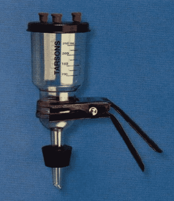 UNITE DE FILTRATION AVEC ENTONNOIR AUTOCLAVABLE D.47 mm AVEC PINCE DE SERRAGE