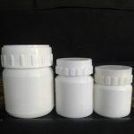 FLACON POUR POUDRE HDPE BLANC  , ROND AVEC BOUCHON A SCELLER - 60 ML