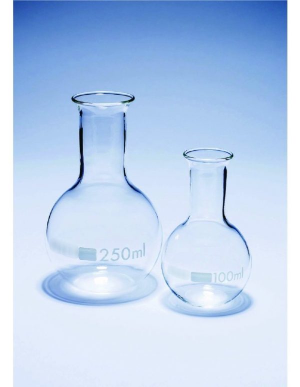 BALLON EN VERRE BOROSIL 3.3 FOND PLAT 25 ML - CN 24