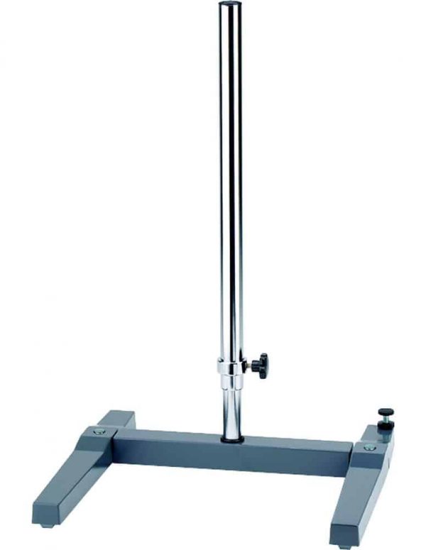 STATIF EN H POUR MONTAGE VERRERIE ACIER BLEU DIM.   500X250 MM TIGE L.800 MM EP.20 MM