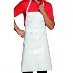 TABLIER DE PROTECTION CHIMIE EN PVC BLANC - RE-UTILISABLE , TAILLE S