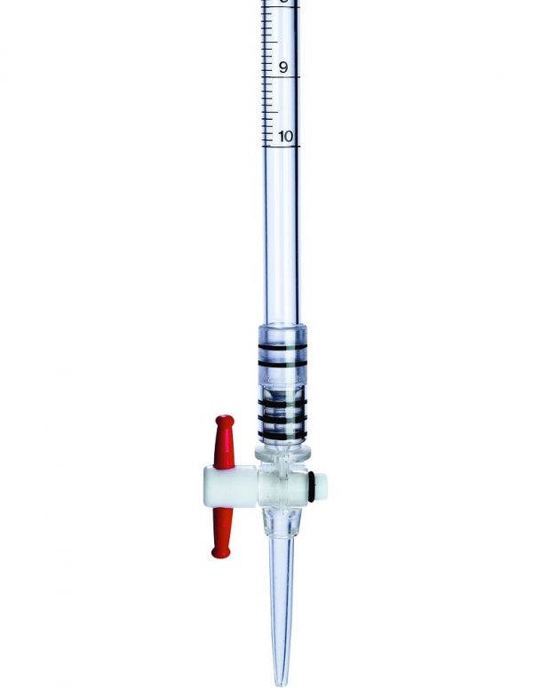 BURETTE ACRYLIQUE (USAGE INTENSIF) AVEC ROBINET PTFE - 50 ML