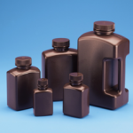 FLACON POUR REACTIFS HDPE RECTANGULAIRE, BRUN – 2000 ML